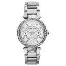 Michael Kors Ladies Mini Parker Silver Chronograph Watch - MK5615